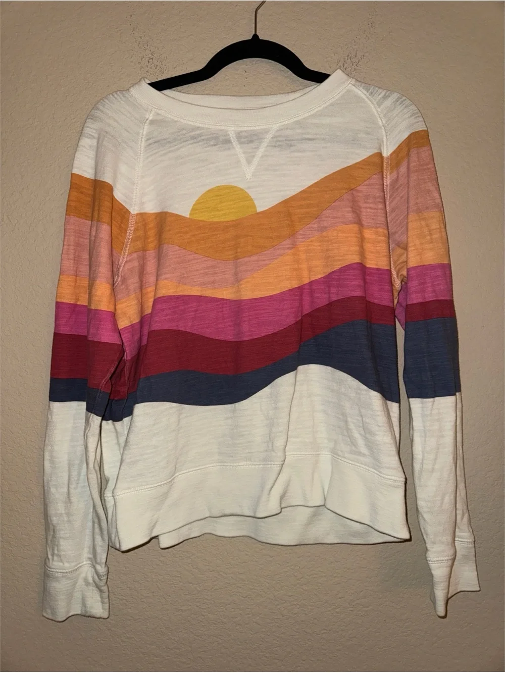 Faherty Soleil Sunwashed Slub Crewneck Size Medium - Picture 3 of 6